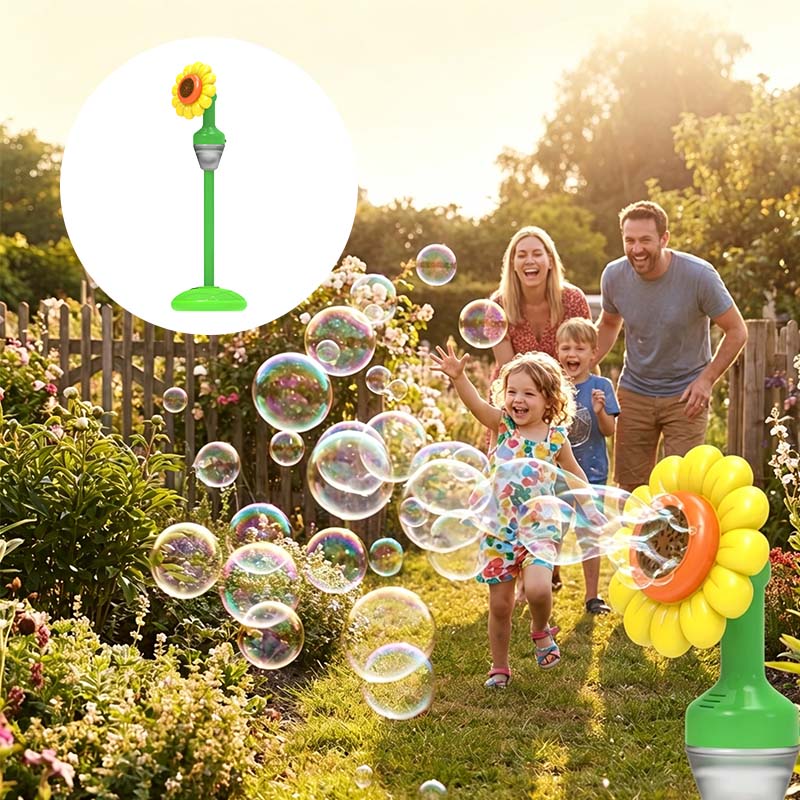 Sunflower Bubble Machine with Remote Control