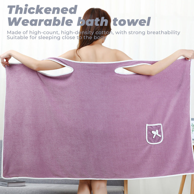 Soft coral fleece bath skirt