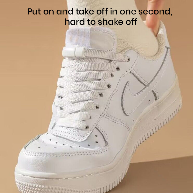 Lazy people's no-tie shoelaces