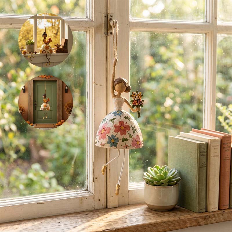 Vintage Whimsical Dancing Lady Hanging Decor