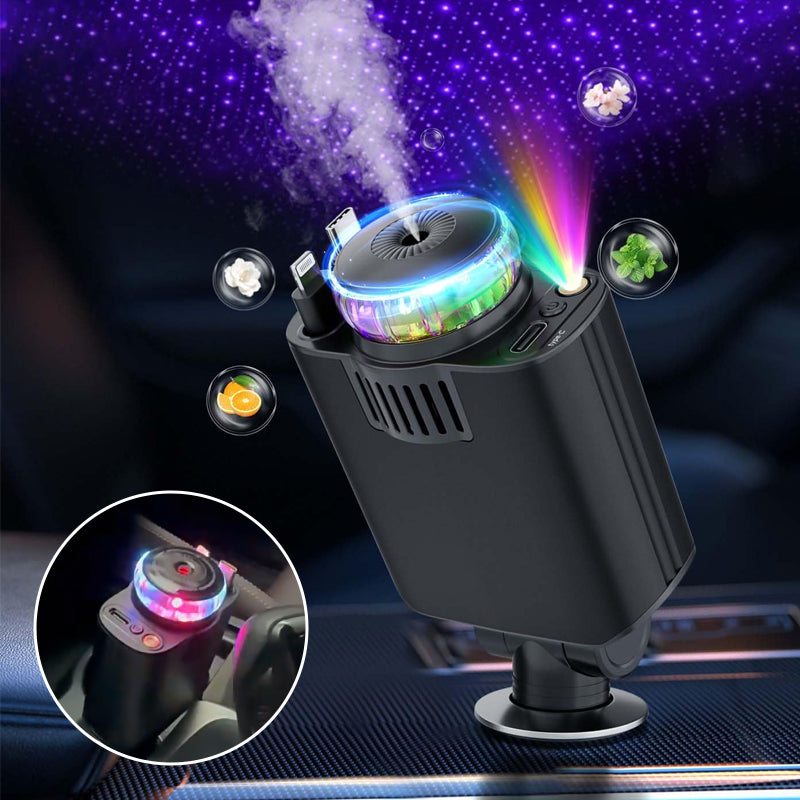 Retractable Car Charger with Starlight