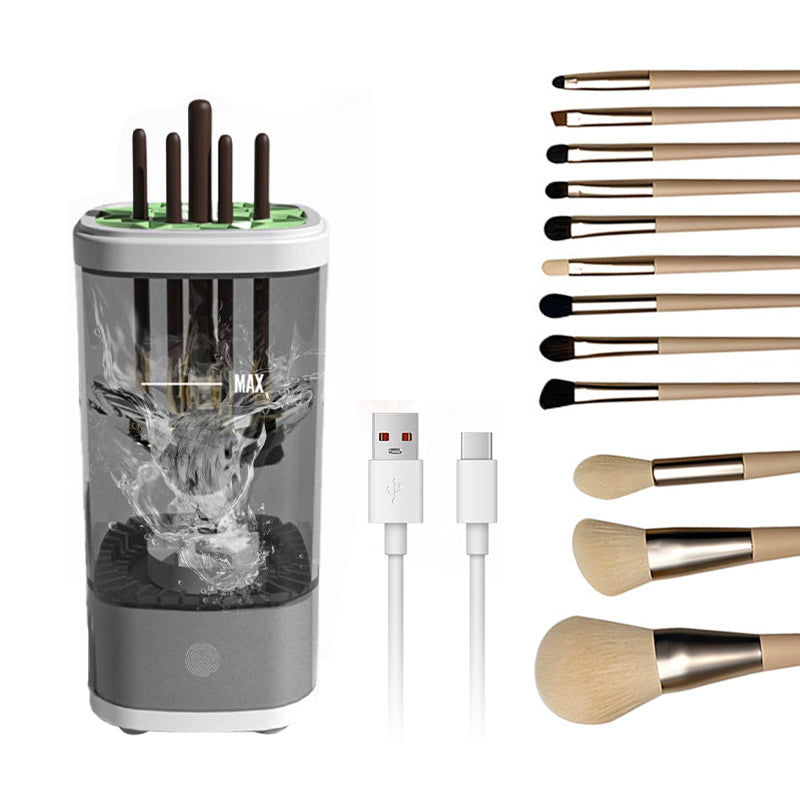 Fully automatic quick-drying makeup brush cleaning machine