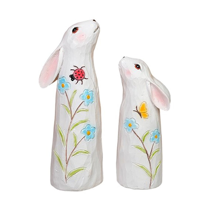 Hand Carved Rabbit Statue