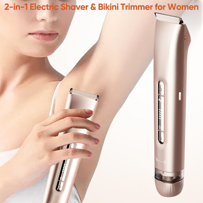 2-in-1 Electric Shaver & Bikini Trimmer for Women