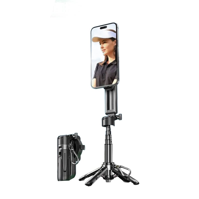 Portable magnetic selfie stick