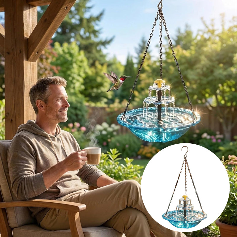 Cascade Hanging Bird Bath Fountain