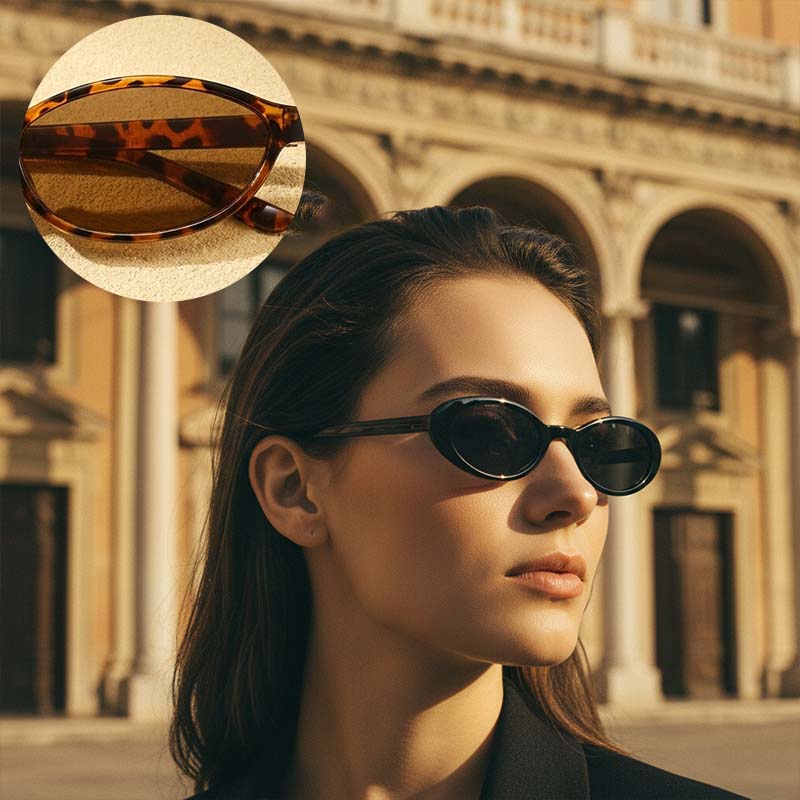 Small frame oval sunglasses