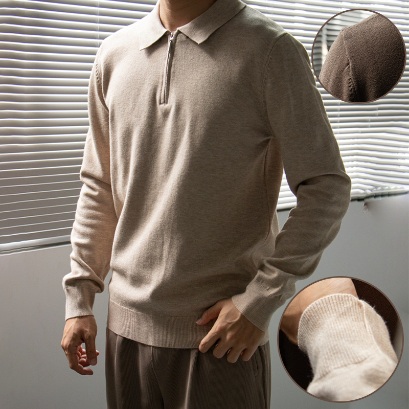 Men's Lapel Polo Sweater