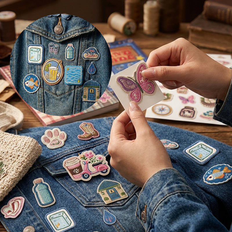 Faux embroidery stickers