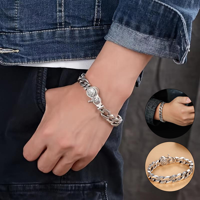 Vintage Rotatable Wide-Band Bracelet