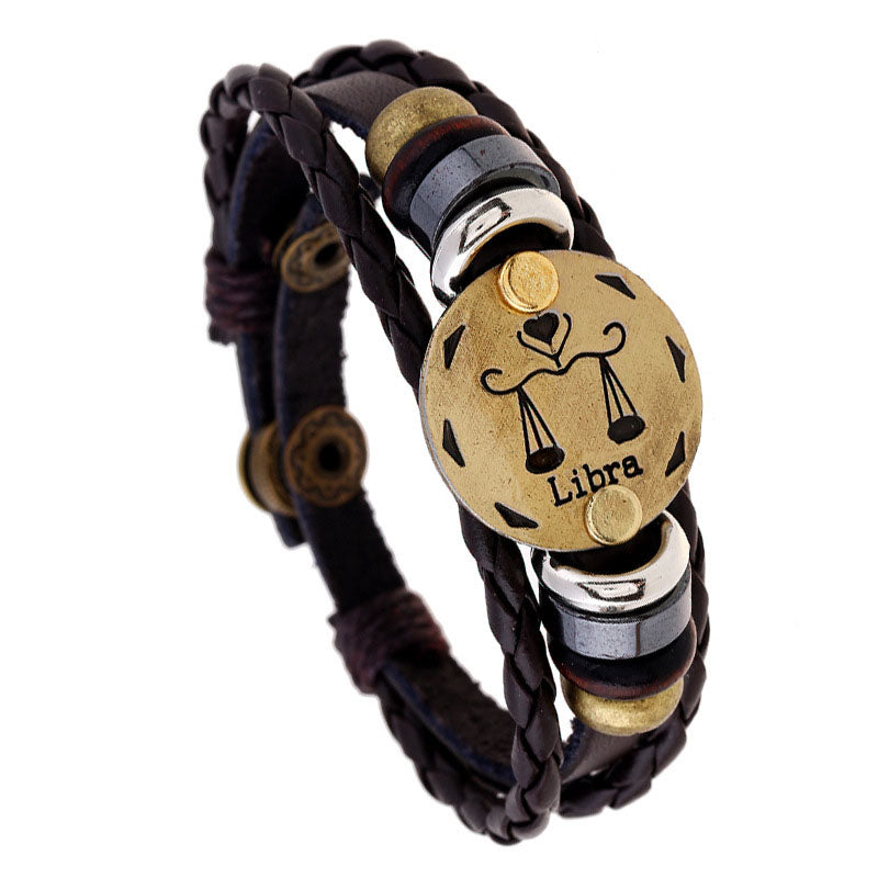 Retro Zodiac Sign Bracelet