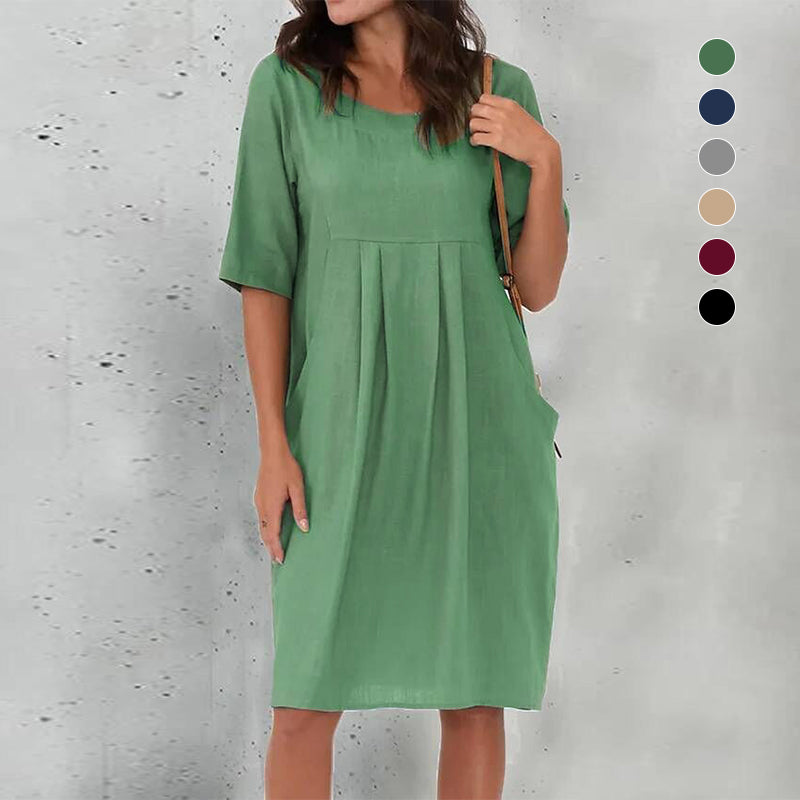 Short Sleeve Midi Dress