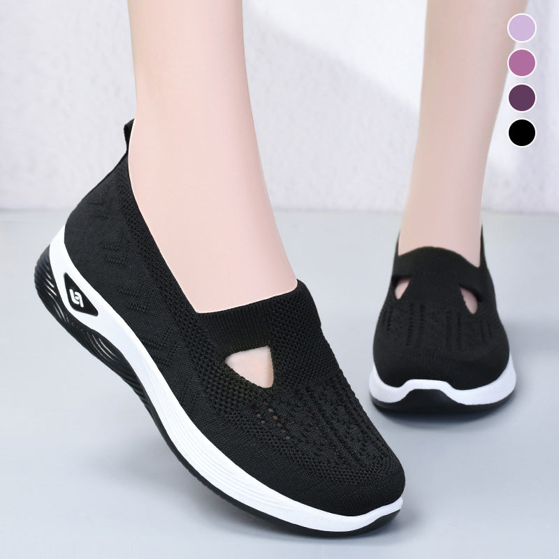 Women Woven Orthopedic Breathable Soft Sole Shoes