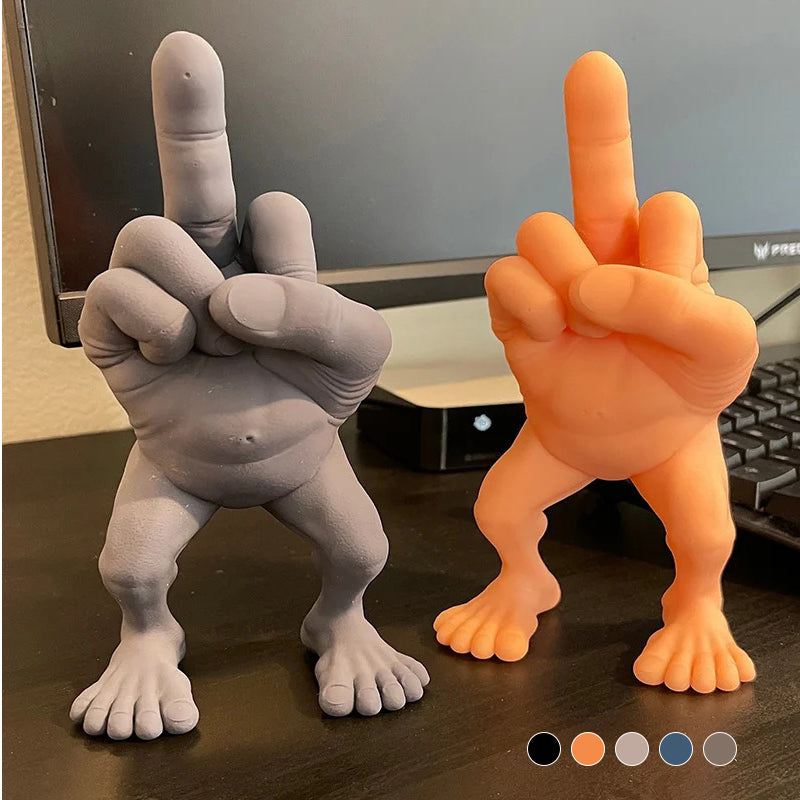 Middle Finger Figure with Legs