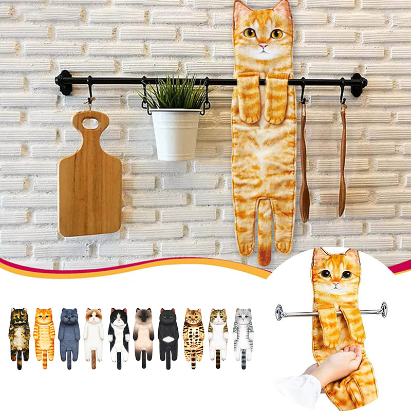 Cute Cat Hand Towel