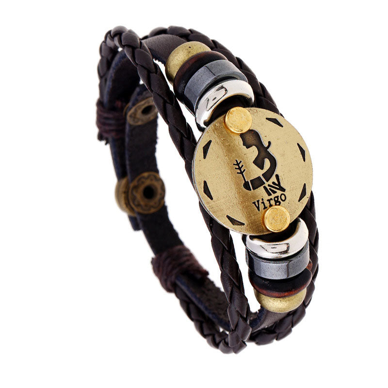 Retro Zodiac Sign Bracelet