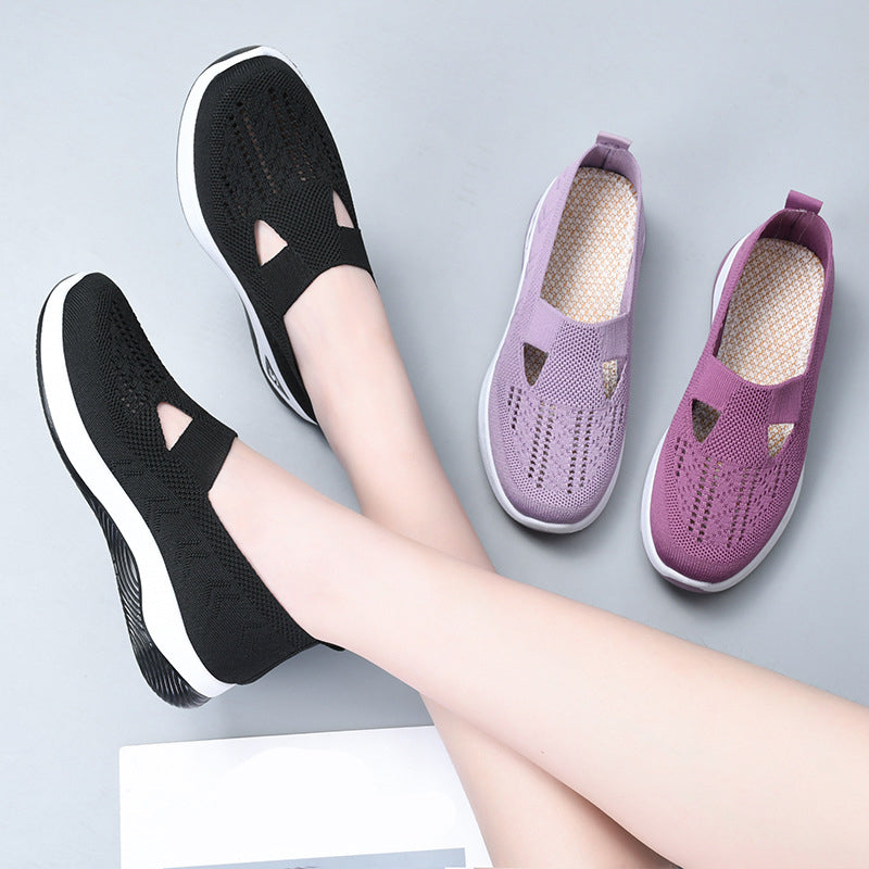 Women Woven Orthopedic Breathable Soft Sole Shoes