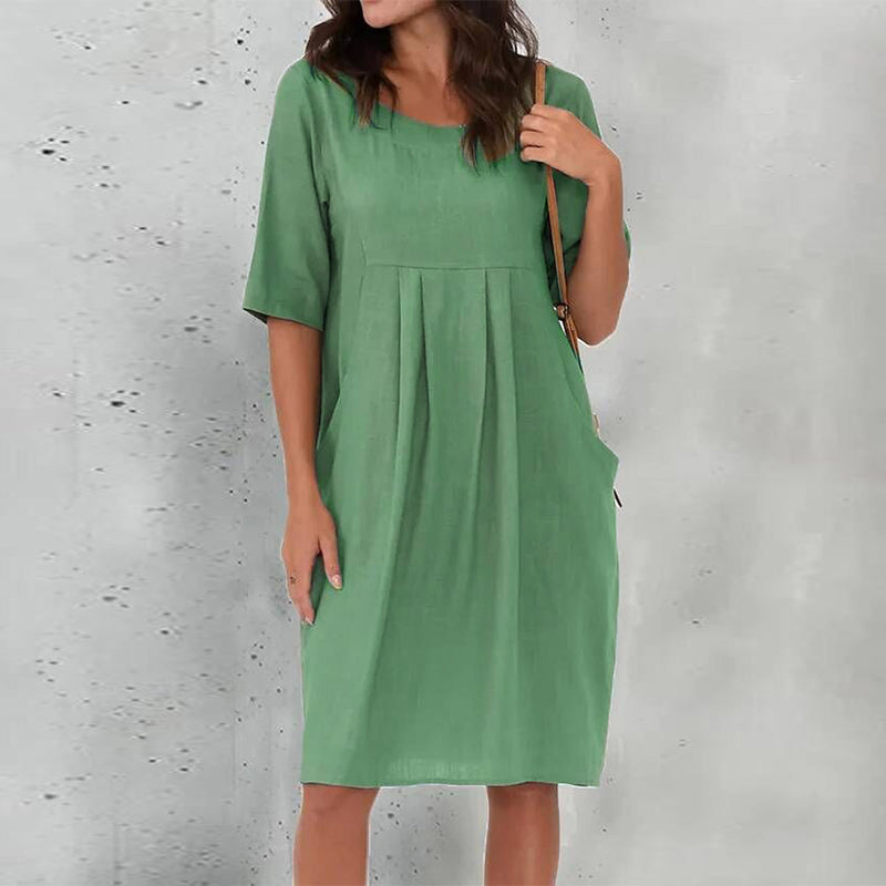 Short Sleeve Midi Dress