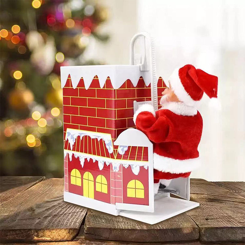 Electric Chimney Climbing Santa Claus Musical Toys