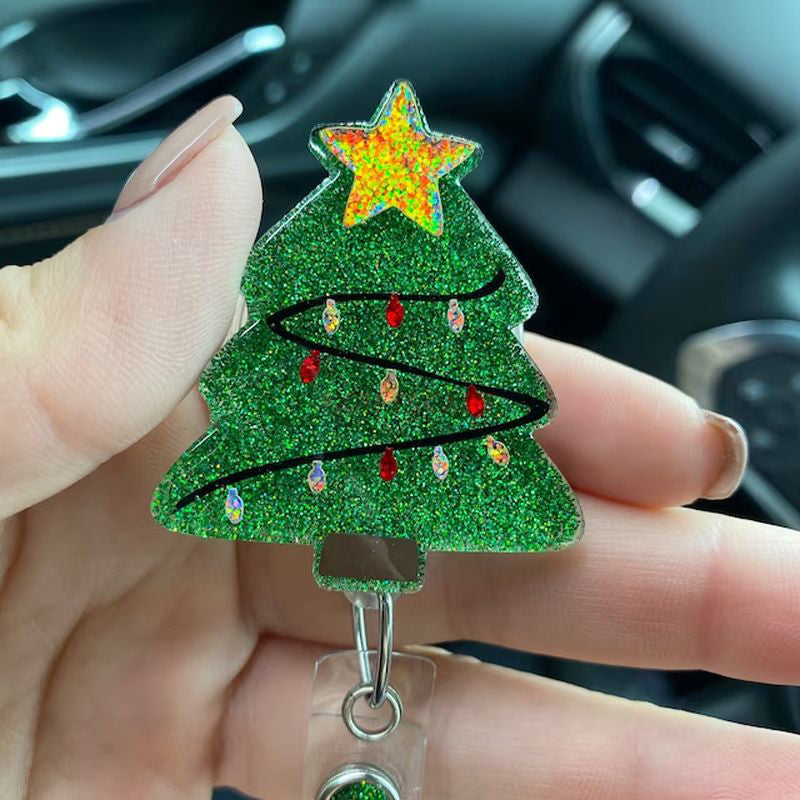 Christmas Retractable Badge