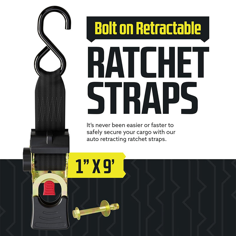 Retractable Ratchet Tie-Down Straps