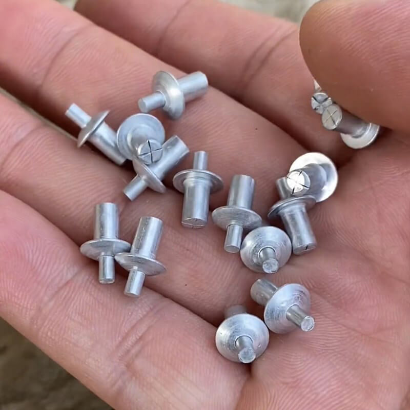 Round head break mandrel rivets