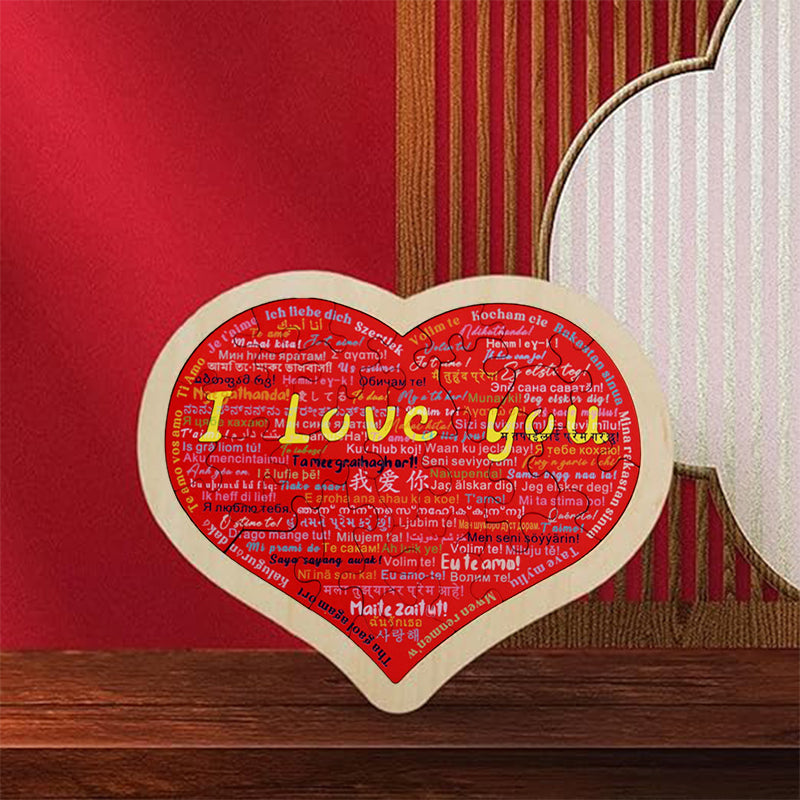 Heart Shape Puzzle|Say I Love You in 100 Languages