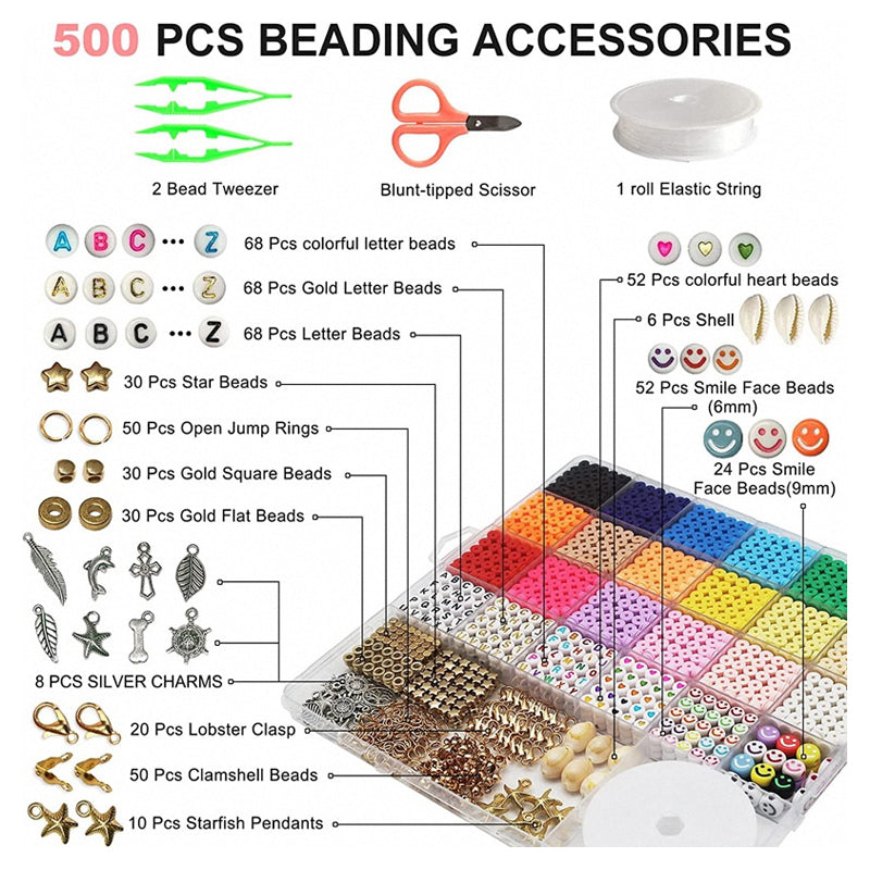 Clay Beads Bracelet Making Kit