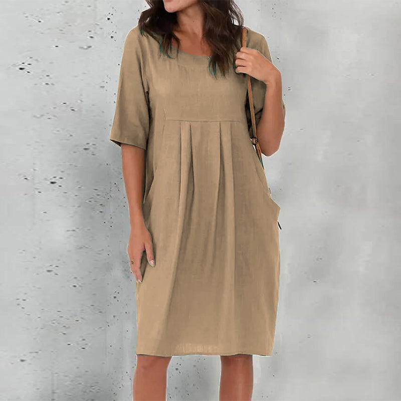 Short Sleeve Midi Dress