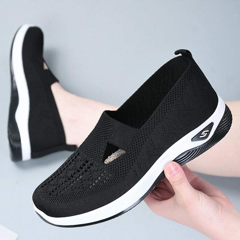 Women Woven Orthopedic Breathable Soft Sole Shoes