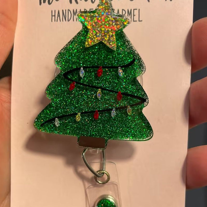 Christmas Retractable Badge