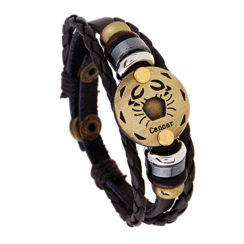 Retro Zodiac Sign Bracelet