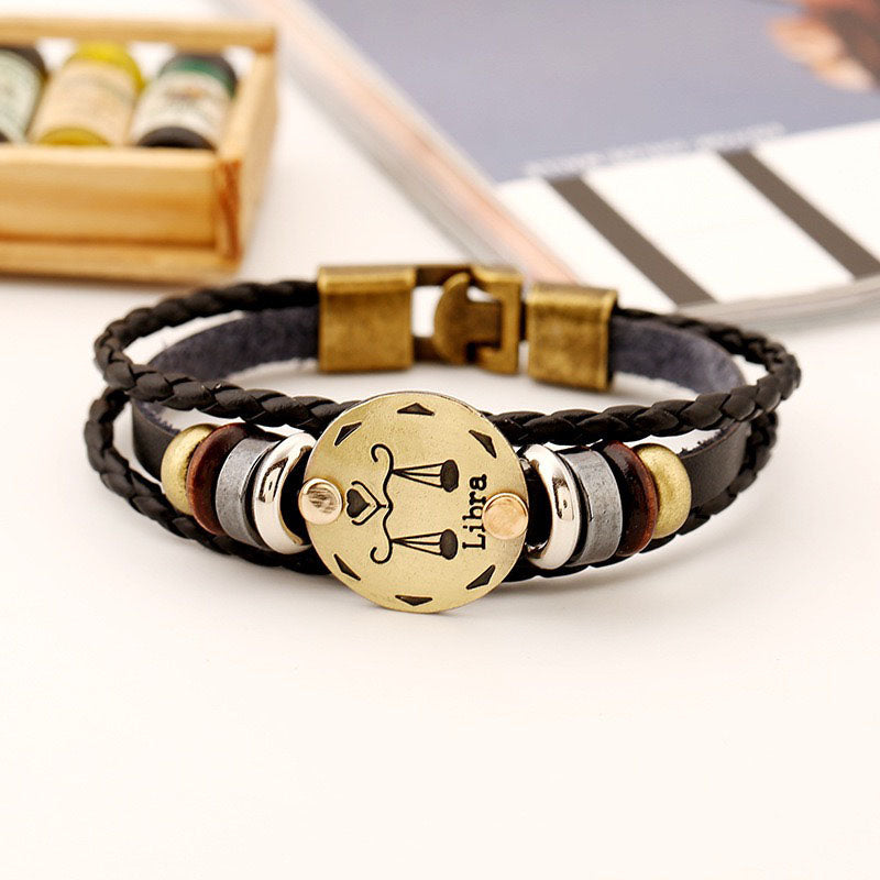 Retro Zodiac Sign Bracelet