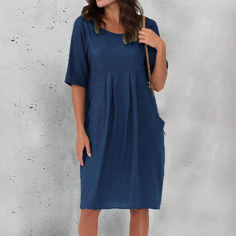 Short Sleeve Midi Dress