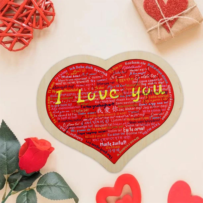 Heart Shape Puzzle|Say I Love You in 100 Languages