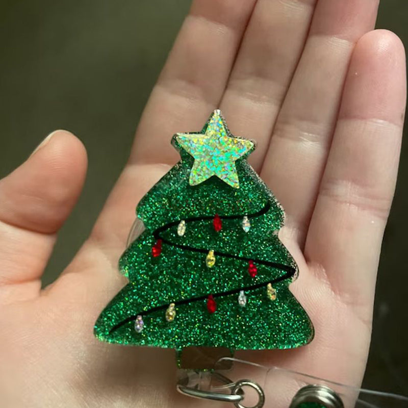 Christmas Retractable Badge