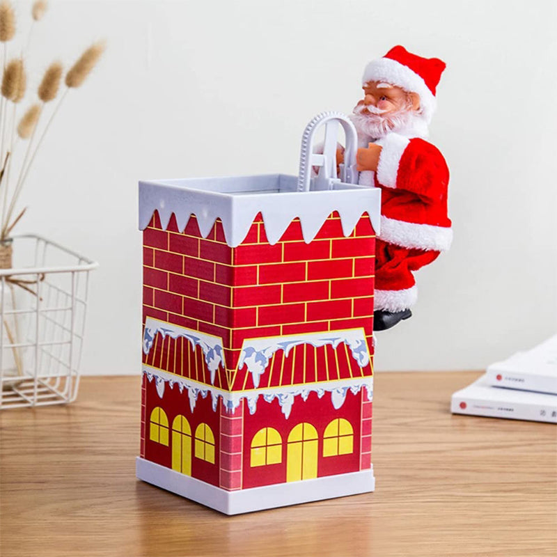Electric Chimney Climbing Santa Claus Musical Toys
