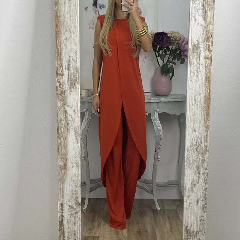 Sleeveless Mature Women Suit