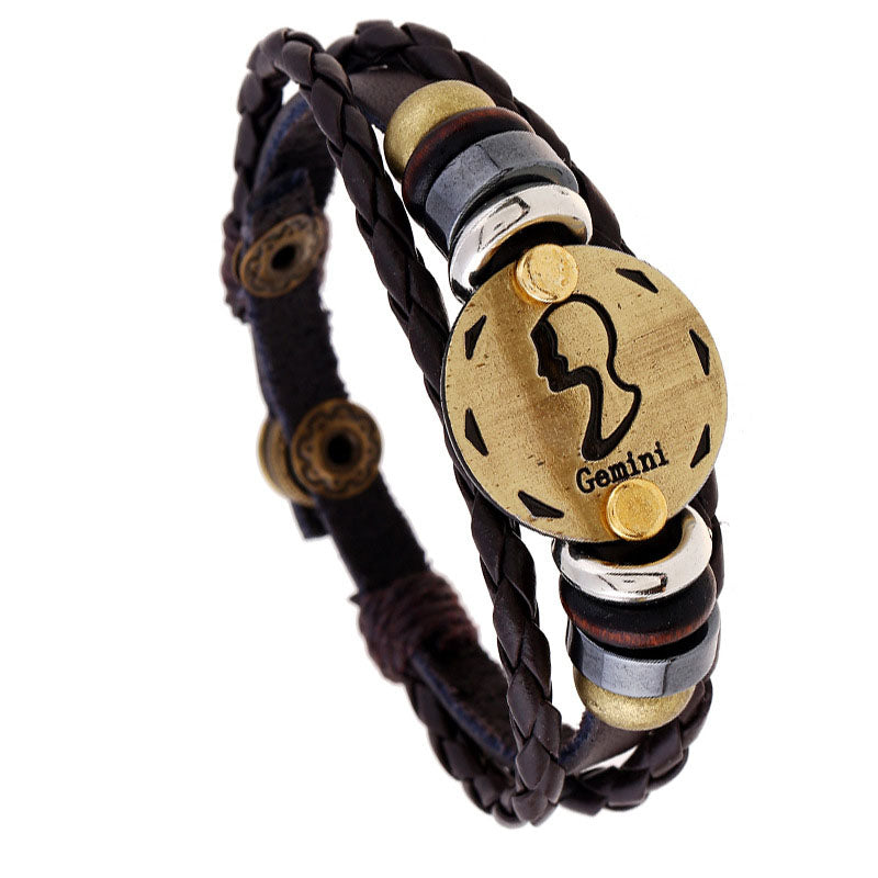 Retro Zodiac Sign Bracelet