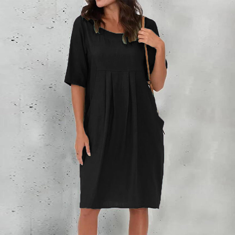 Short Sleeve Midi Dress