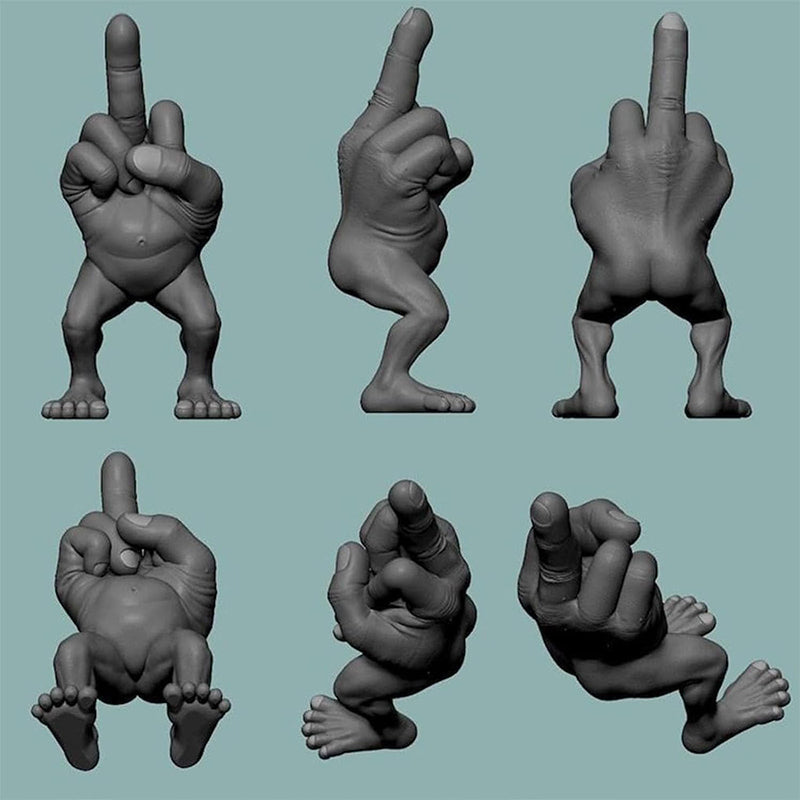 Middle Finger Figure with Legs