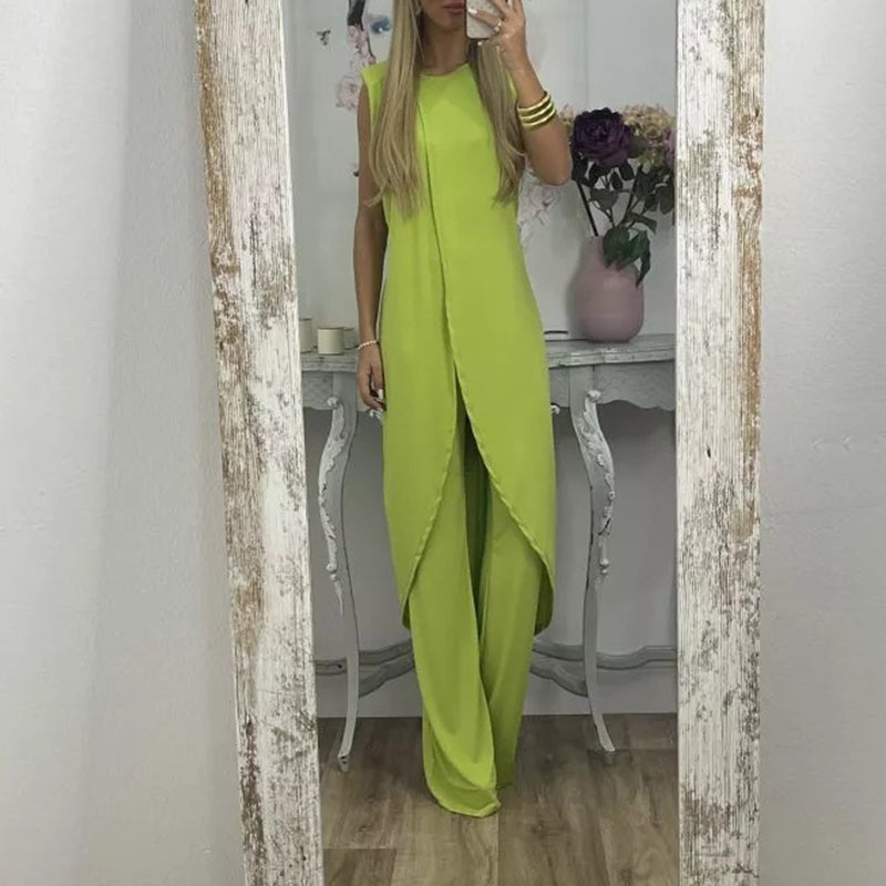 Sleeveless Mature Women Suit