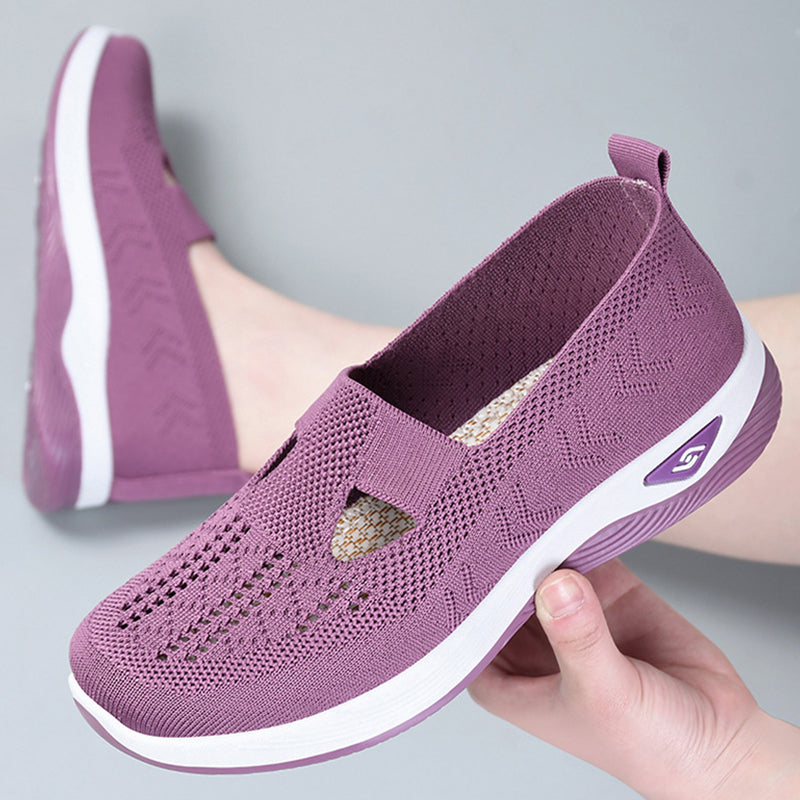 Women Woven Orthopedic Breathable Soft Sole Shoes