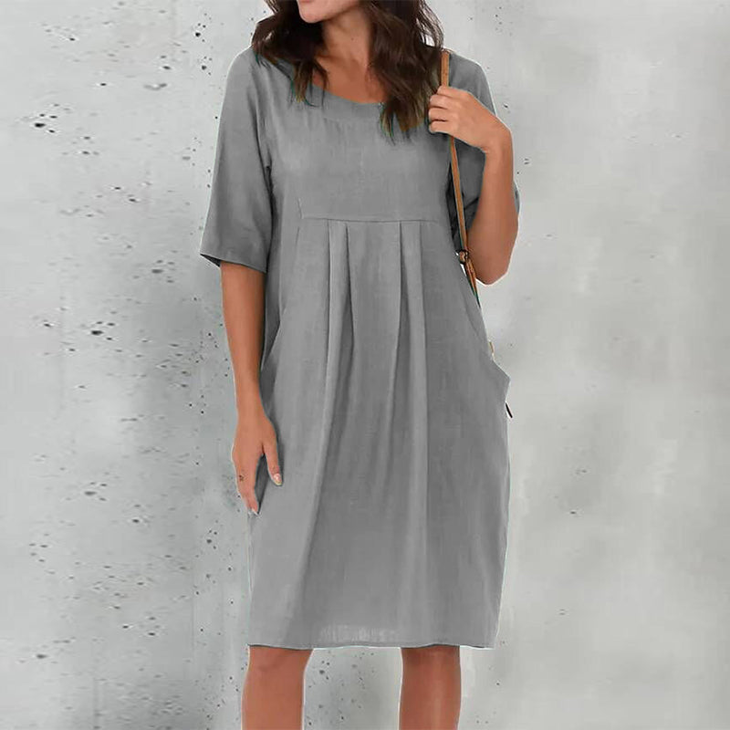 Short Sleeve Midi Dress