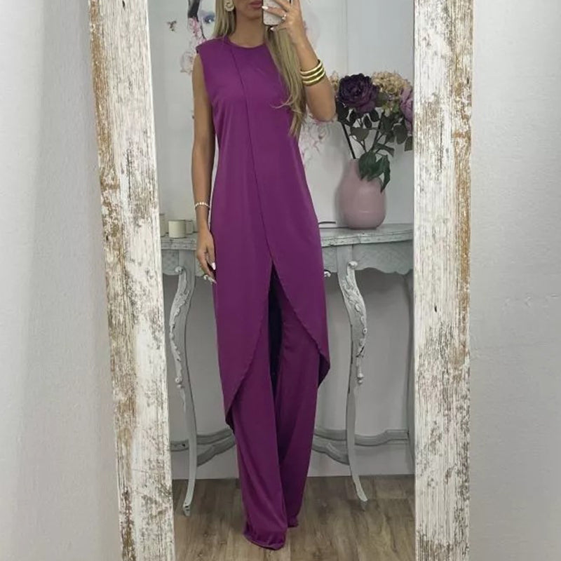 Sleeveless Mature Women Suit