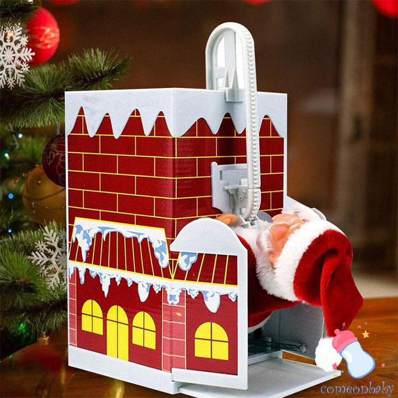 Electric Chimney Climbing Santa Claus Musical Toys