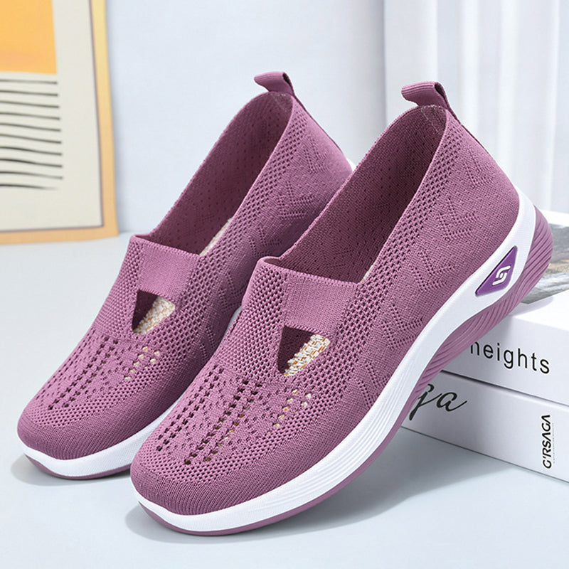 Women Woven Orthopedic Breathable Soft Sole Shoes