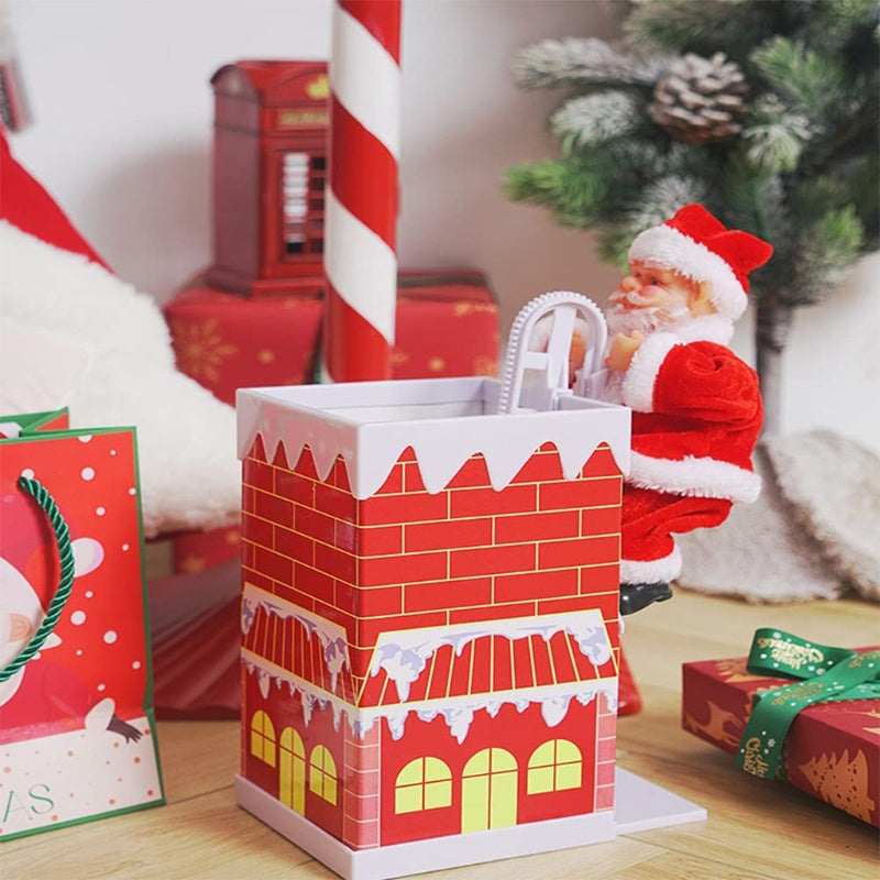 Electric Chimney Climbing Santa Claus Musical Toys