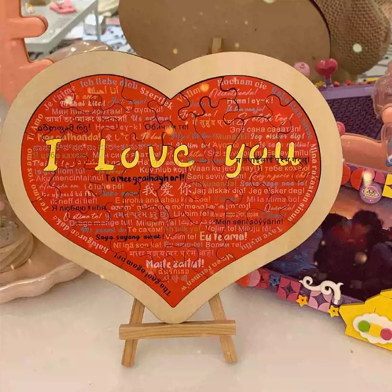 Heart Shape Puzzle|Say I Love You in 100 Languages