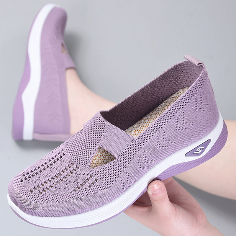 Women Woven Orthopedic Breathable Soft Sole Shoes